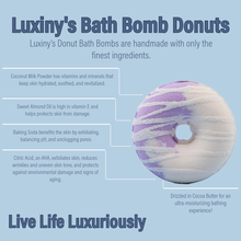 Load image into Gallery viewer, Black Raspberry Vanilla Donut Shaped Bath Bomb