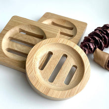 Load image into Gallery viewer, Bamboo Wood Tray for Soap, Shower Steamers & More: Square