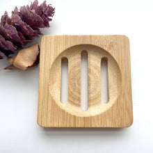 Load image into Gallery viewer, Bamboo Wood Tray for Soap, Shower Steamers &amp; More: Round
