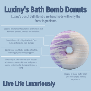 Black Raspberry Vanilla Donut Shaped Bath Bomb