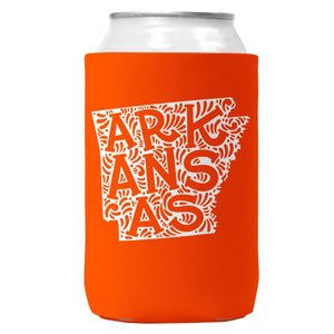 Arkansas Can Coozie Cooler for 12oz Cans Red