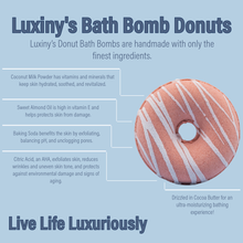 Load image into Gallery viewer, Black Cherry Donut Shaped Bath Bomb
