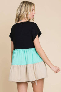 Tiered Color Block Top