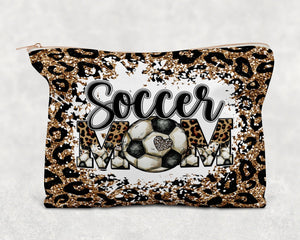 Soccer Mom Leopard Print|Canvas Zipper Bag