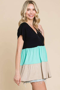 Tiered Color Block Top