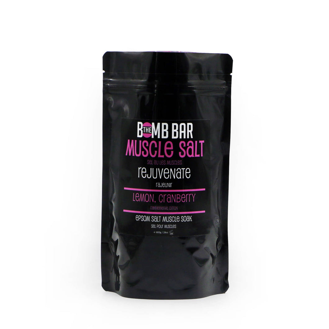 Muscle Bath Salt- Lemon Cranberry