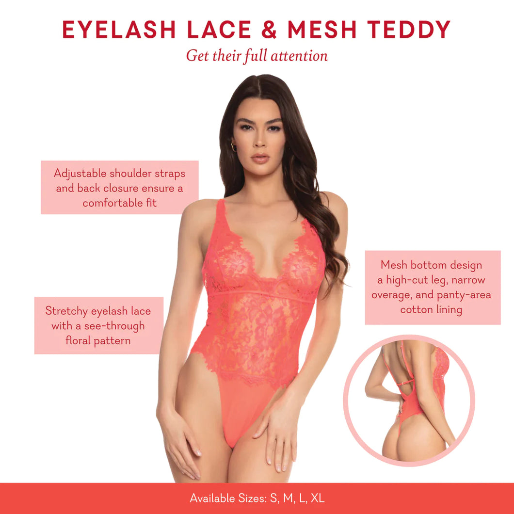 Eyelash Lace & Mesh Teddy