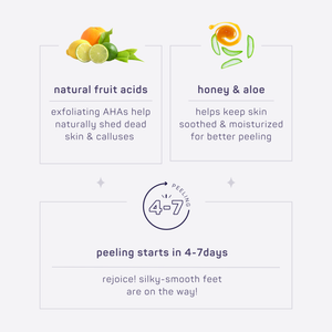 Peeling Foot Mask with Natural Fruit Acids