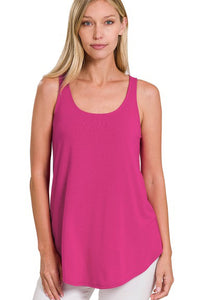 Magenta Flowy Tank Top