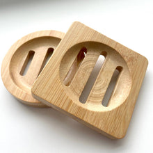 Load image into Gallery viewer, Bamboo Wood Tray for Soap, Shower Steamers &amp; More: Round
