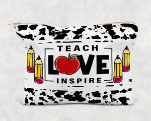 Cow Print Teacher|Canvas Zipper Bag