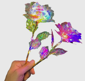 Holographic Light Up Rose