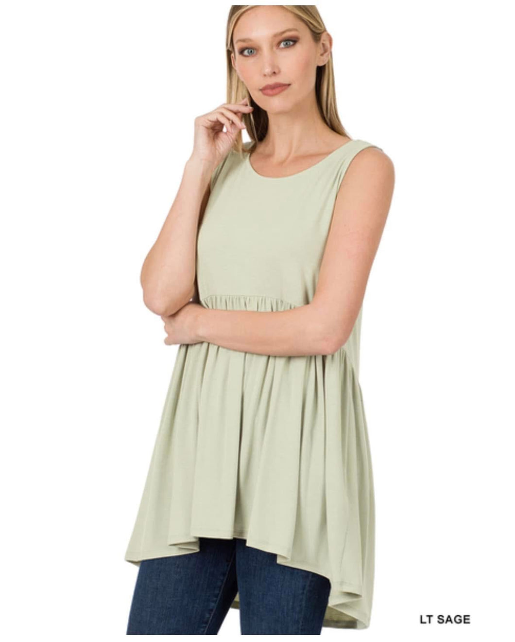 Sage Flowy Tank