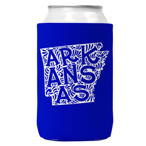 Arkansas Can Coozie Cooler for 12oz Cans Black