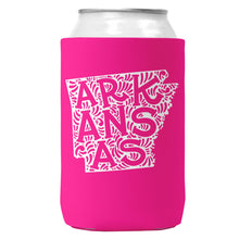 Load image into Gallery viewer, Arkansas Can Coozie Cooler for 12oz Cans Red
