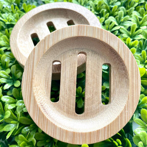 Bamboo Wood Tray for Soap, Shower Steamers & More: Square