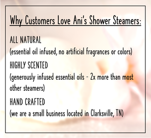 Natural Essential Oil Shower Steamer Bombs