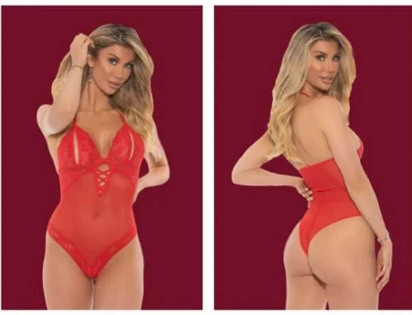 PeekABoo Red Hot Body Suit