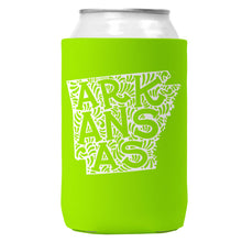 Load image into Gallery viewer, Arkansas Can Coozie Cooler for 12oz Cans Black
