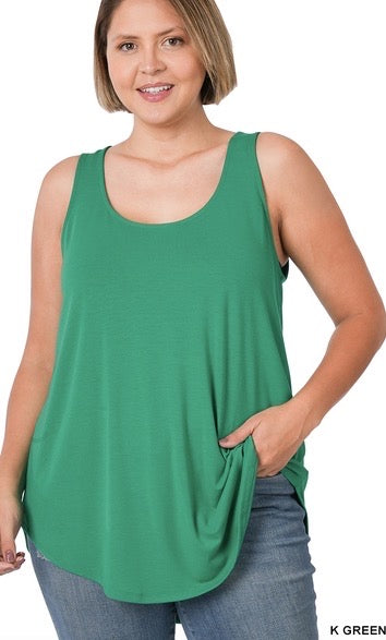 Green Flowy Tank