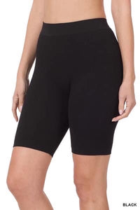 Seamless Ribbed Biker Shorts 