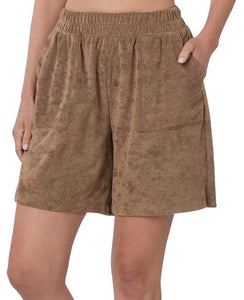 Terry Shorts with Elastic Waist