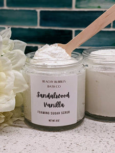 Sandalwood Vanilla Foaming Sugar Scrub