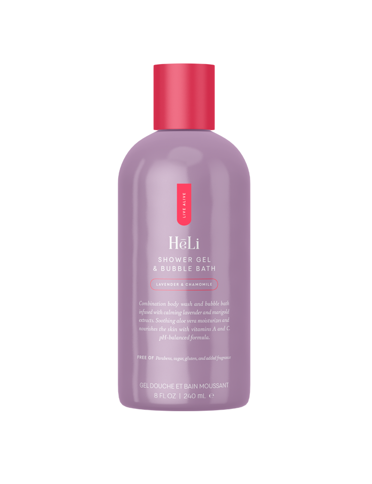 HĒLI - SHOWER GEL & BUBBLE BATH - LAVENDER AND CHAMOMILE