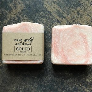 Rose Gold Salt Scrub Soap salt