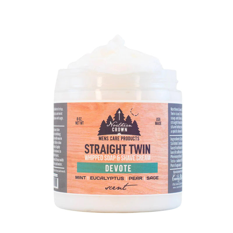 Straight Twin Whipped Soap/ Shave Cream